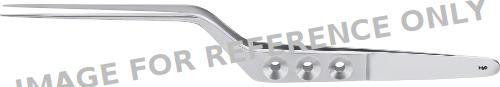 YASARGIL MICROFORM Micro Dressing Forceps, straight, bayonet-shaped, 200 mm (7 7/8"), work. Length: 75 mm, Jaw Width: 0.90 mm, smooth, flat handle-null