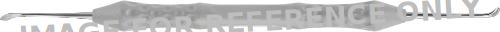 Curette dentaire, 175 mm (6 7/8"), cléoïde, discoïde, en disque, double extrémité, poignée ergonomique, gris-null