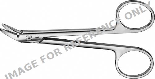Wire Scissors, angled to side, serrated (one blade), blunt/blunt, 120 ...