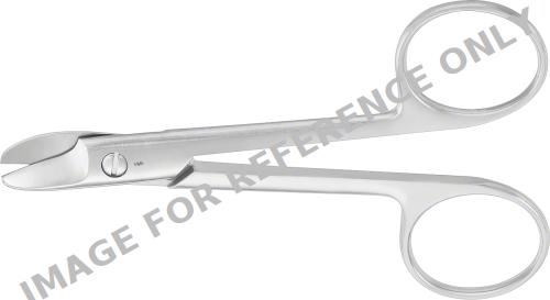 BEEBE Wire cutting scissors, curved, sharp/sharp, broad, 110 mm, 4 3/8 ...
