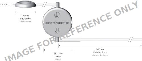 DUALSWITCH Shunt System, DP unit not adjustable, press. horiz. 10 cmH2O, grav. unit not adjustable, 30 cmH2O, press. vert. 30 cmH2O, for lumbo-peritoneal drainage, sterile-null