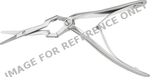 Nasal Scissors (Septum Scissors), straight, serrated (inside), blunt/blunt, 180 mm (7"), angled handle-null