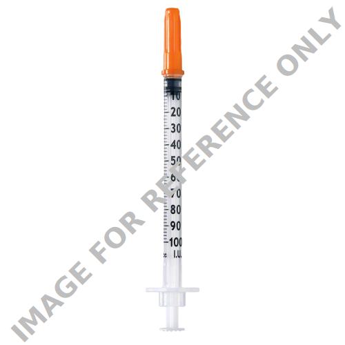 <p>Omnican® 100 (Type LDS)</p>-<p>3-piece insulin syringes for U-100 insulin with integrated needle (type Low Dead Space)</p>
