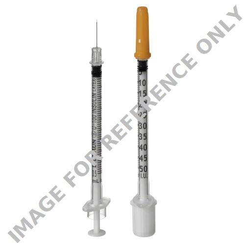 <p>Omnican® 50 (Type LDS)</p>-<p>3-piece insulin syringes for U-100 insulin with integrated needle (type Low Dead Space)</p>