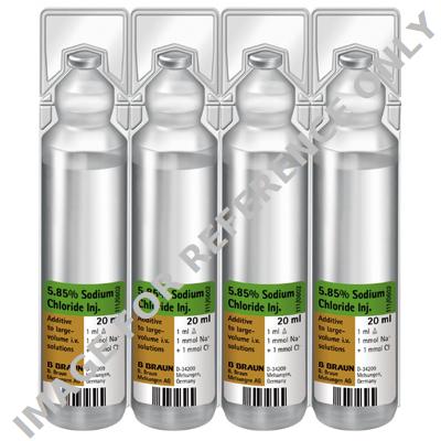 <p>Sodium Chloride 5.85% Injection B. Braun</p>
-<p>Sodium Chloride 5.85 % Braun Concentrate for Solution for Infusion</p>

