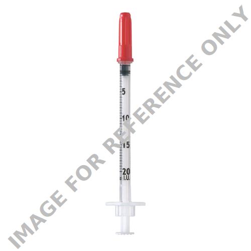 <p>Omnican® 20 (Type LDS)</p>-<p>3-piece insulin syringes for U-40 insulin with integrated needle (type Low Dead Space)</p>