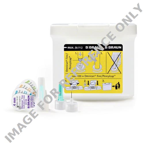 <p>Omnican® fine Comfort</p>-<p>Pen needles with integrated sharps disposal container</p>