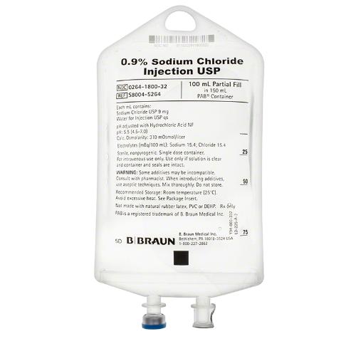 0.9% Sodium Chloride Injection USP,100 mL Fill in 150 mL PAB® (Canada)
